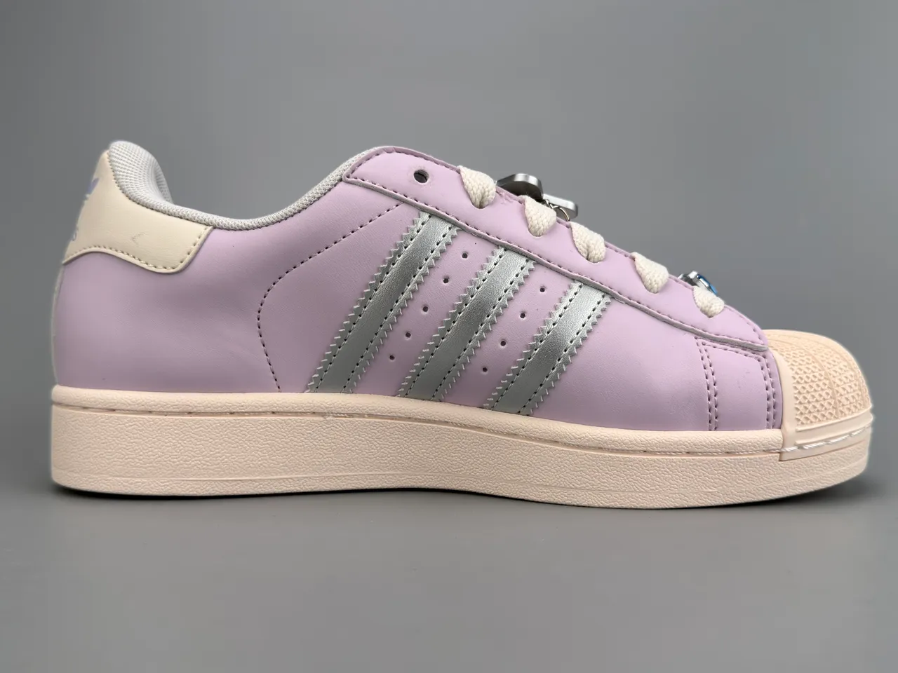 Adidas Superstar Lavender Metallic Stripes Lifestyle Sneakers 10