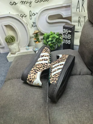 Adidas Superstar Leopard-Print Lifestyle Sneakers 6