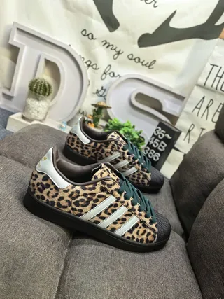 Adidas Superstar Leopard-Print Lifestyle Sneakers 9