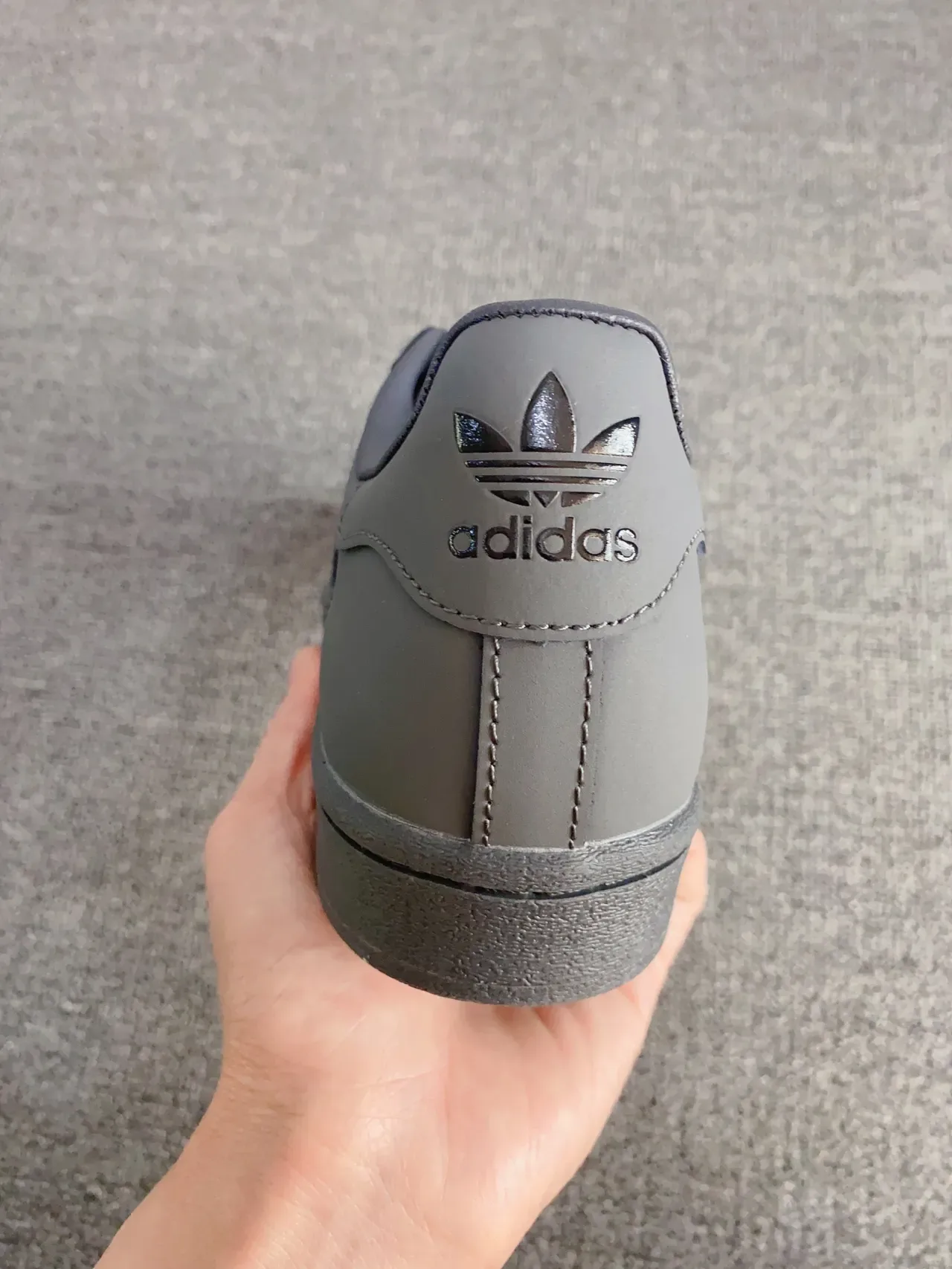 Adidas Superstar Monochromatic Dark Gray Lifestyle Sneakers 6