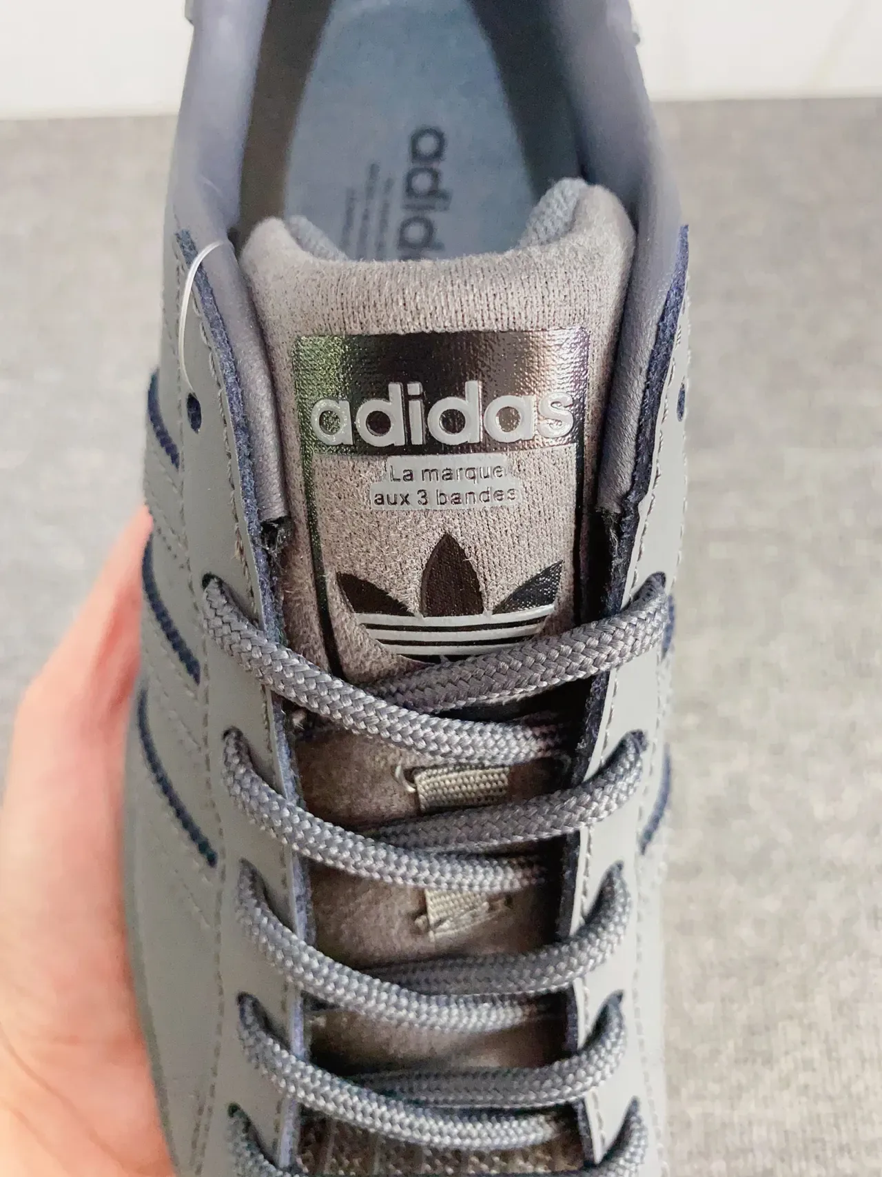 Adidas Superstar Monochromatic Dark Gray Lifestyle Sneakers 9