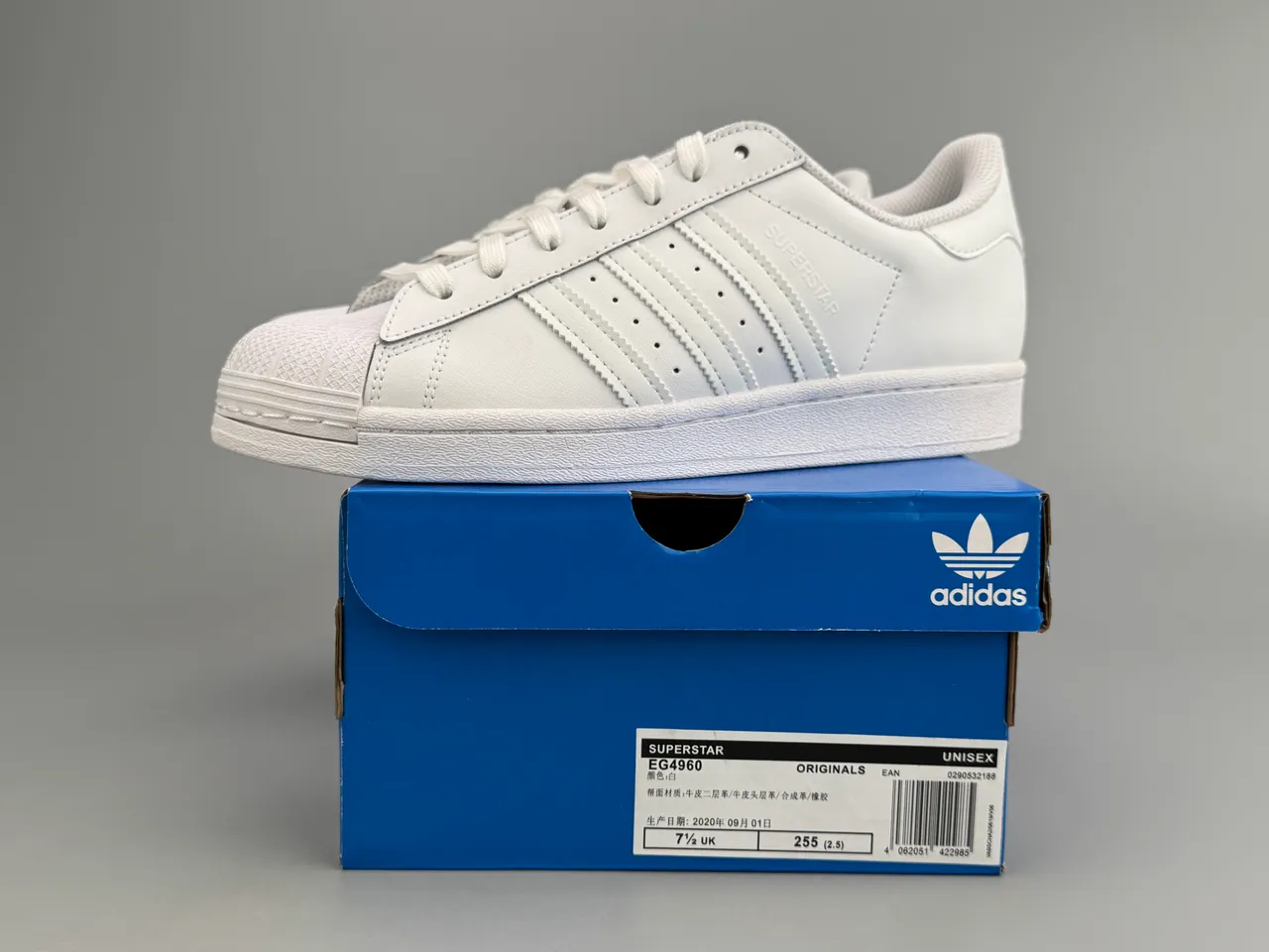 Adidas Superstar Monochrome White Lifestyle Sneakers 2