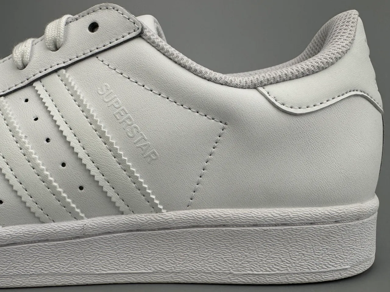 Adidas Superstar Monochrome White Lifestyle Sneakers 3