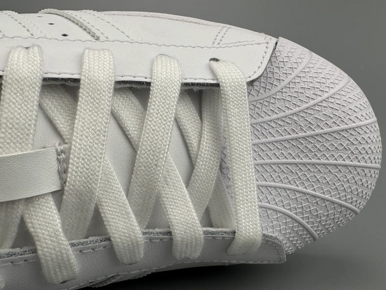 Adidas Superstar Monochrome White Lifestyle Sneakers 4