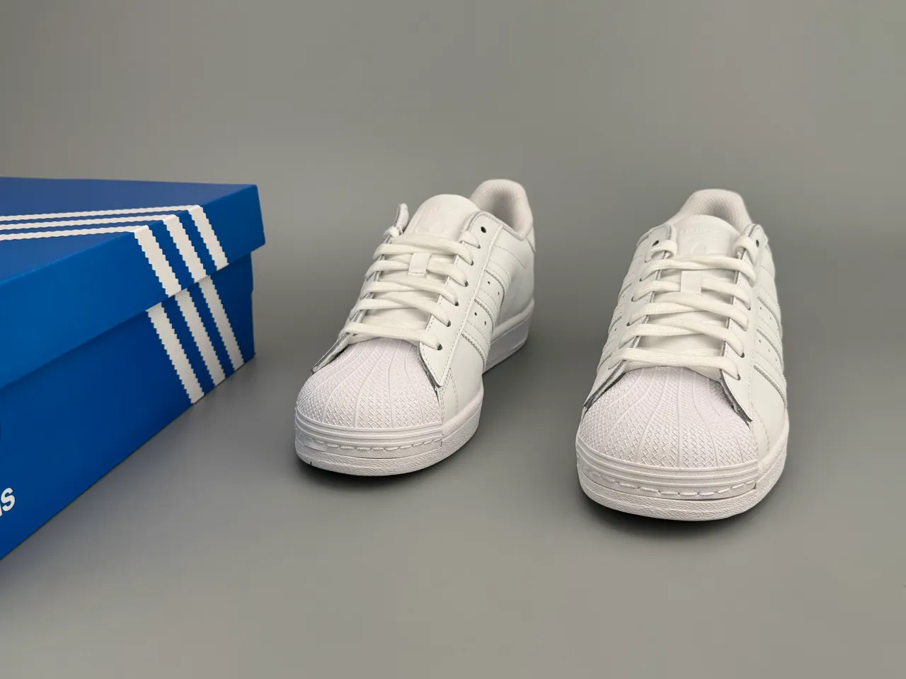 Adidas Superstar Monochrome White Lifestyle Sneakers 5