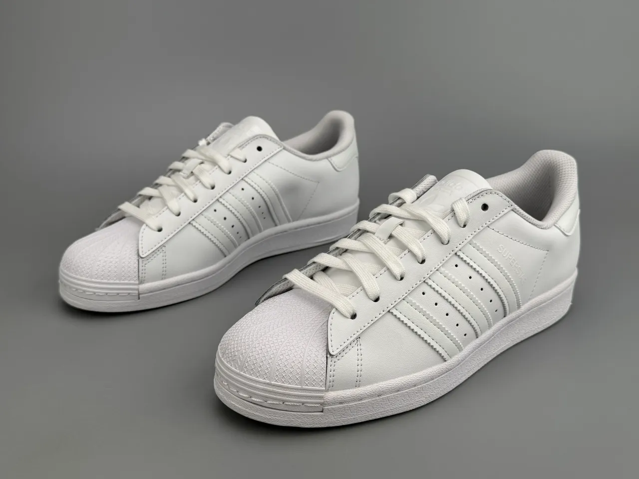 Adidas Superstar Monochrome White Lifestyle Sneakers 7