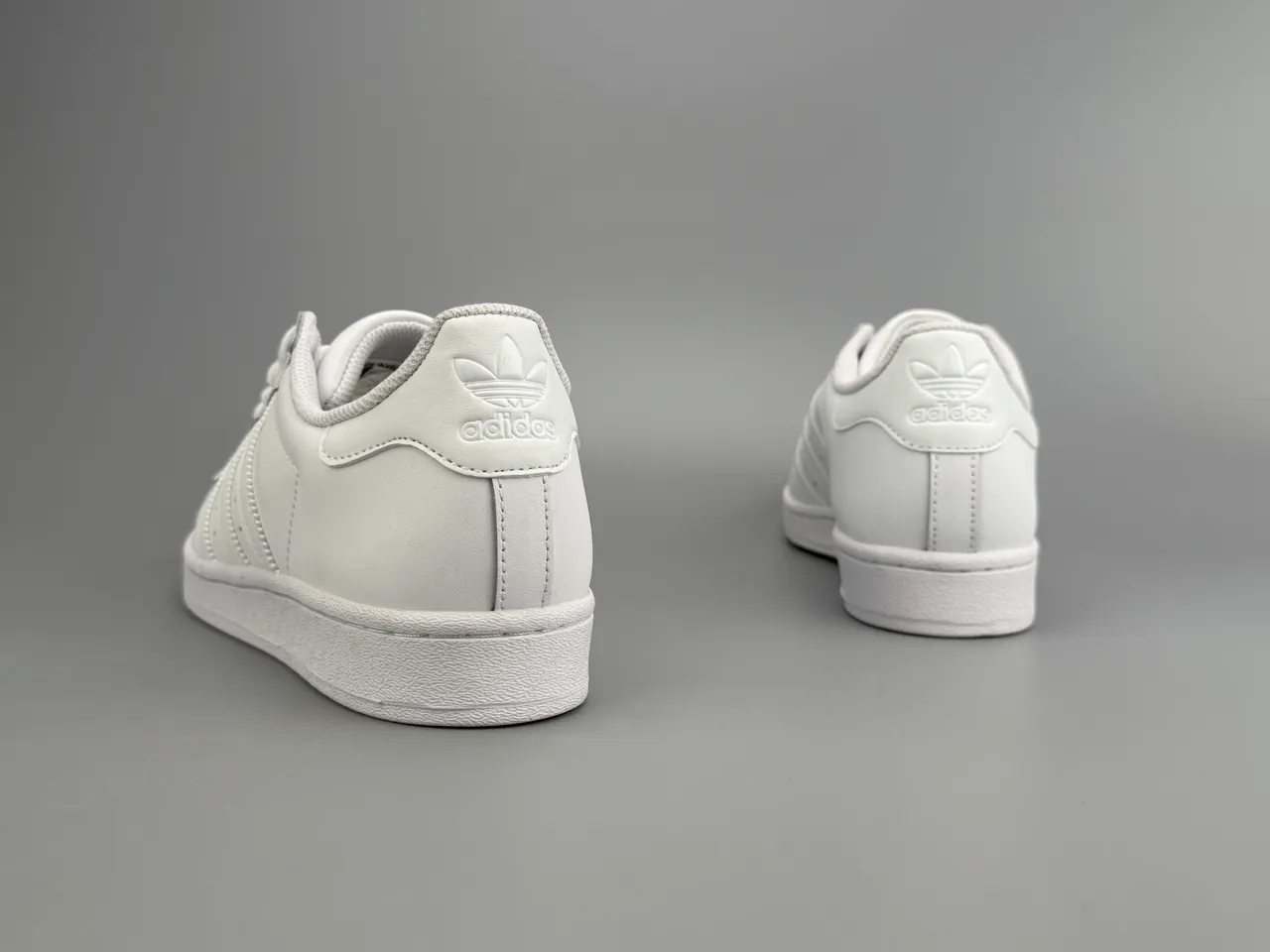 Adidas Superstar Monochrome White Lifestyle Sneakers 8