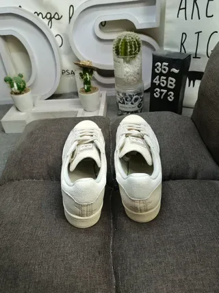 Adidas Superstar Off-White Corduroy Lifestyle Sneakers 8