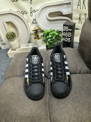 Adidas Superstar Paint Splatter Black Lifestyle Sneakers 10