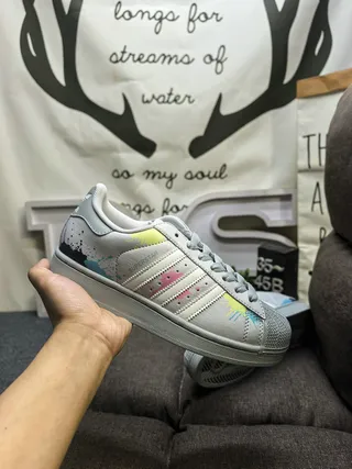 Adidas Superstar Paint Splatter Lifestyle Sneakers 5