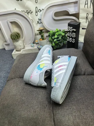 Adidas Superstar Paint Splatter Lifestyle Sneakers 6