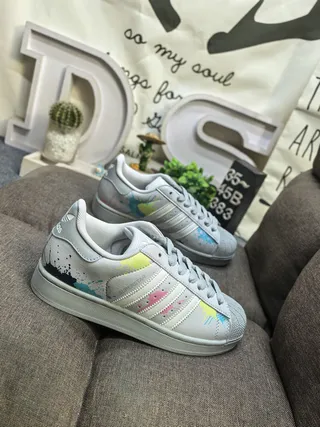 Adidas Superstar Paint Splatter Lifestyle Sneakers 9