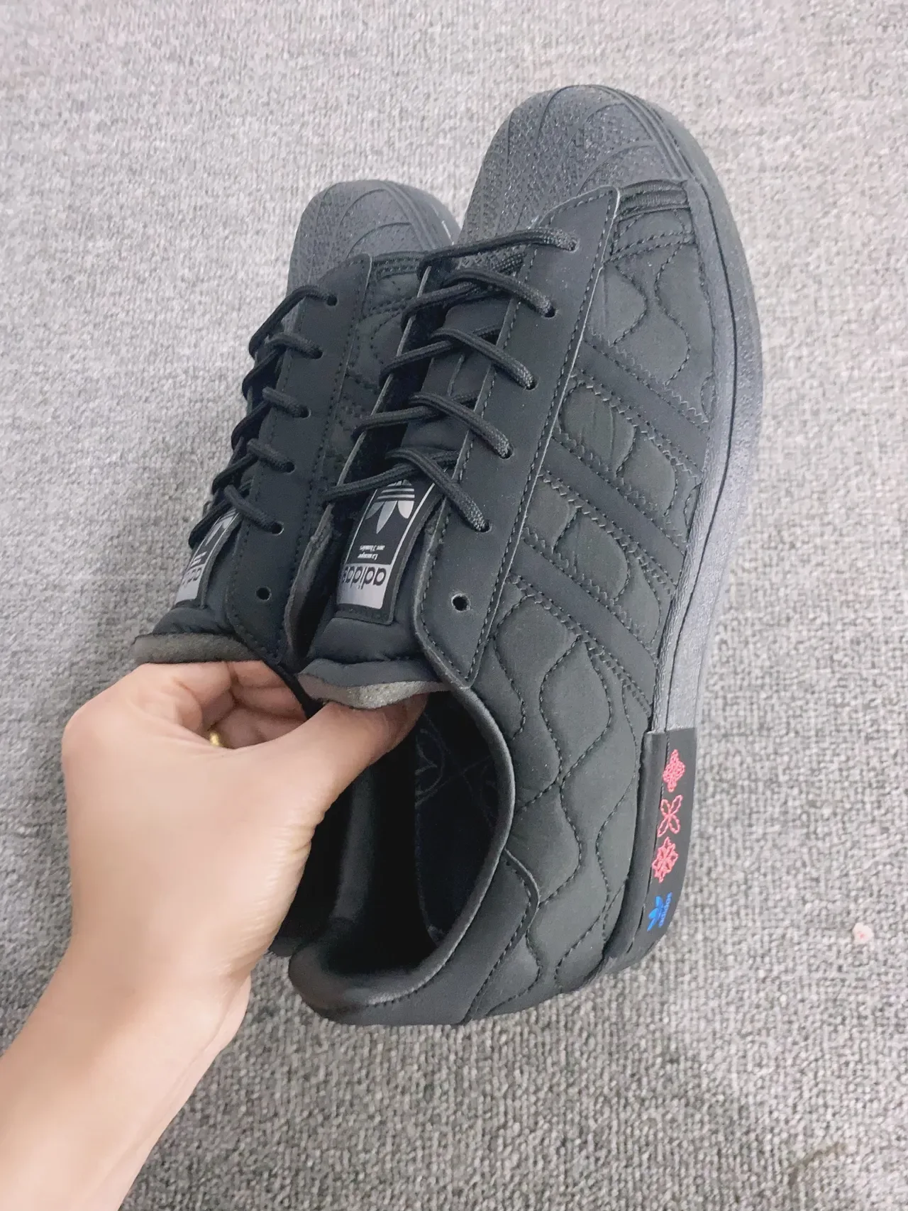 Adidas Superstar Quilted Black Lifestyle Sneakers 3