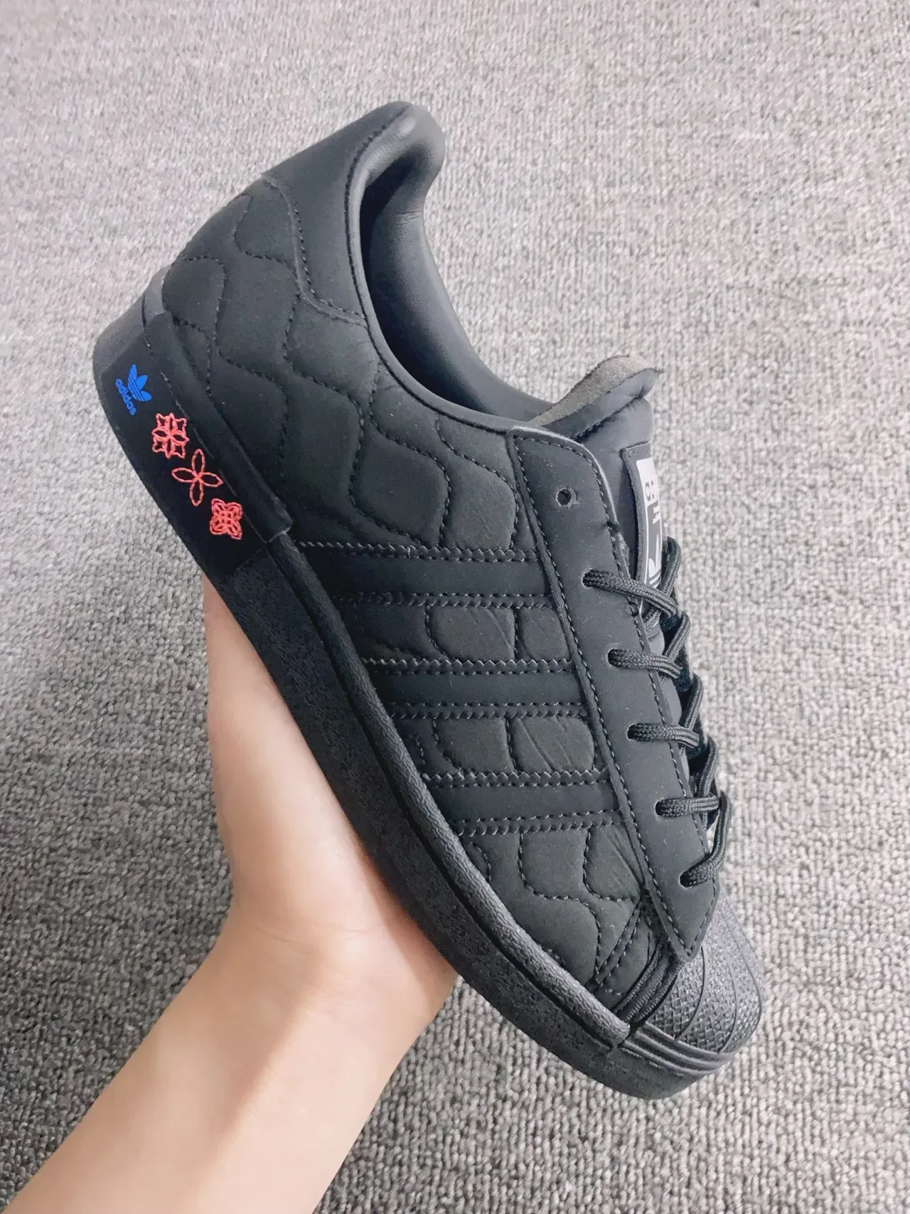 Adidas Superstar Quilted Black Lifestyle Sneakers 5