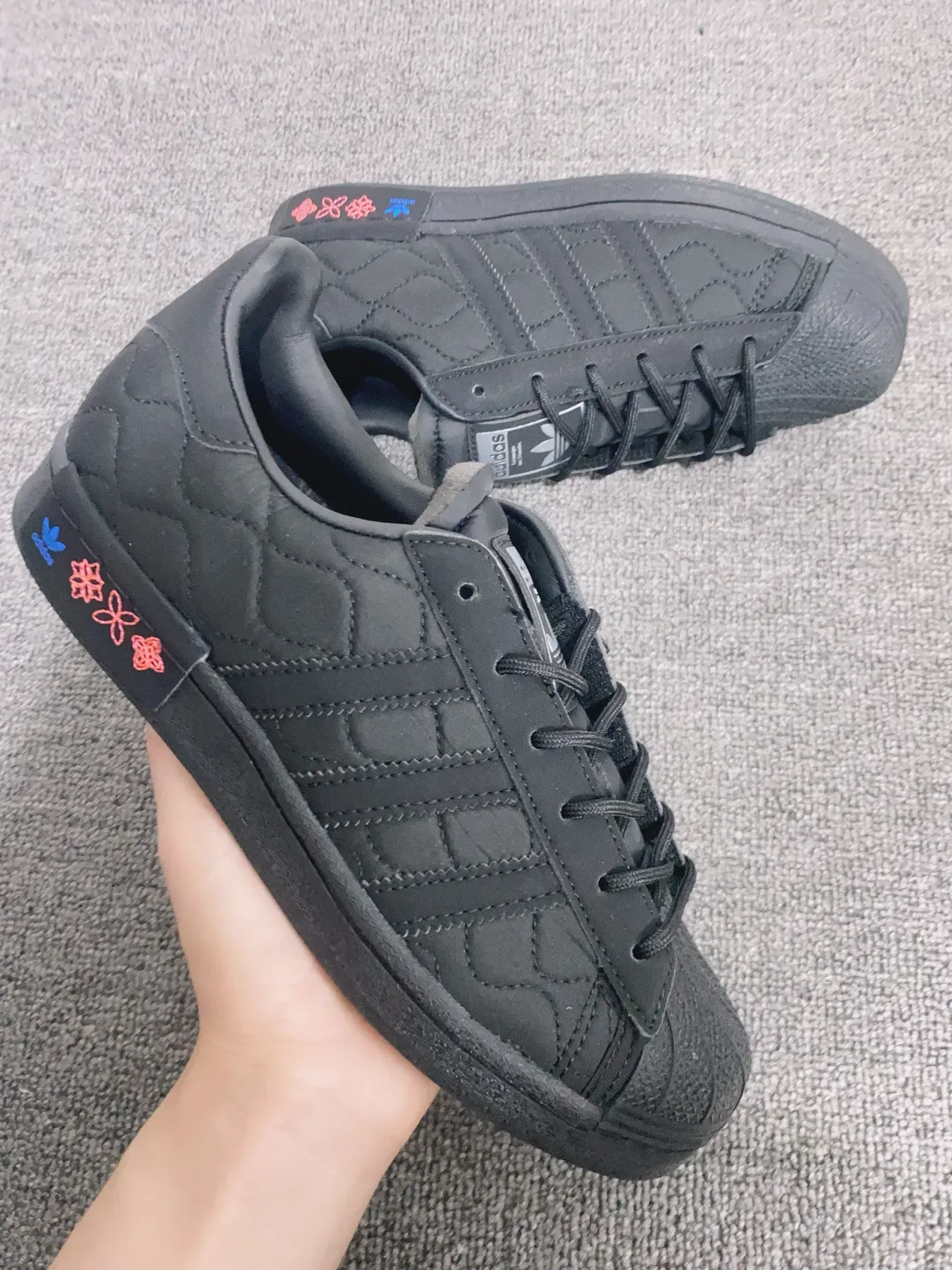Adidas Superstar Quilted Black Lifestyle Sneakers 7