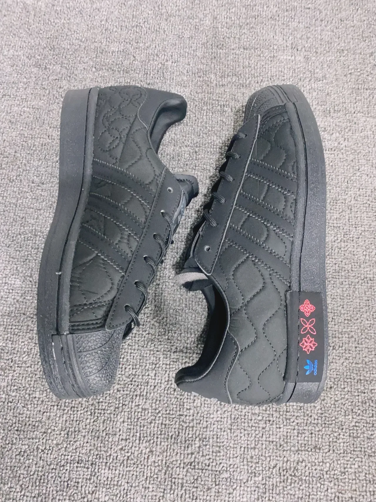Adidas Superstar Quilted Black Lifestyle Sneakers 8