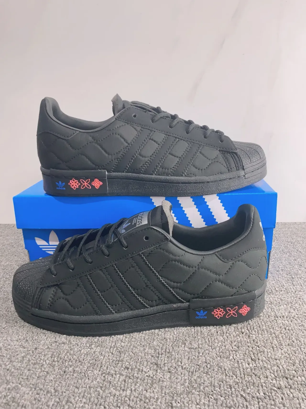 Adidas Superstar Quilted Black Lifestyle Sneakers 9