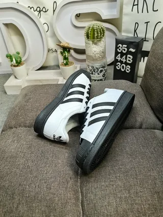 Adidas Superstar White and Black Lifestyle Sneakers 6