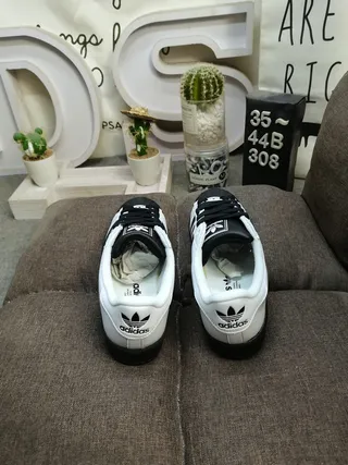 Adidas Superstar White and Black Lifestyle Sneakers 8