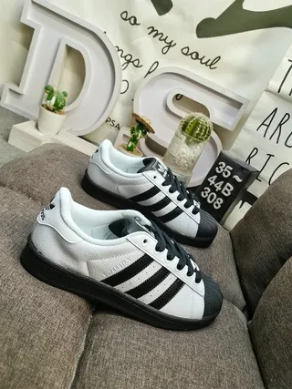 Adidas Superstar White and Black Lifestyle Sneakers 9