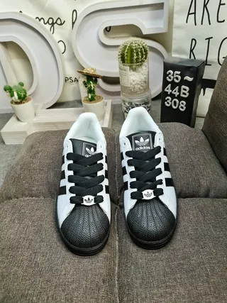 Adidas Superstar White and Black Lifestyle Sneakers 10