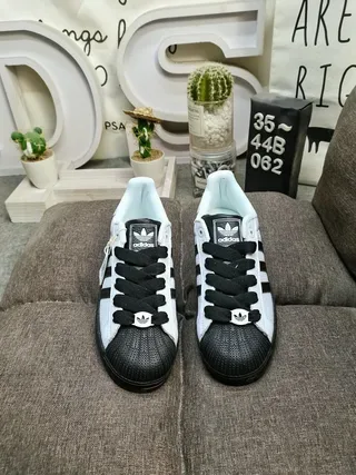Adidas Superstar White Black Lifestyle Sneakers 10