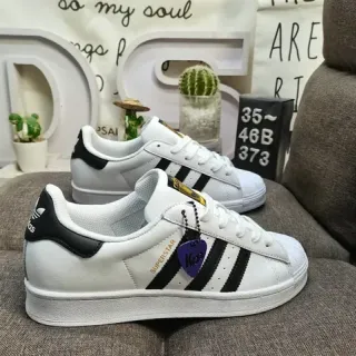 Adidas Superstar सफेद काला लाइफस्टाइल स्नीकर