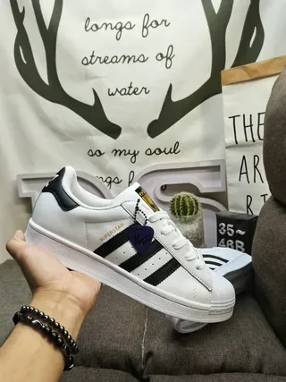 Adidas Superstar White Black Lifestyle Sneakers 5