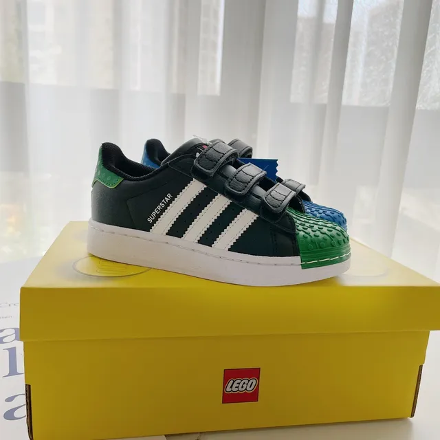 Adidas Superstar White Multicolor Shell-Toe Velcro Strap Lifestyle Sneakers 6