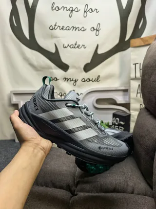 Adidas Terrex Gris Vert Silhouette GORE-TEX Imperméable Chaussures running 5