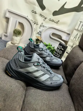 Adidas Terrex Gris Vert Silhouette GORE-TEX Imperméable Chaussures running 9