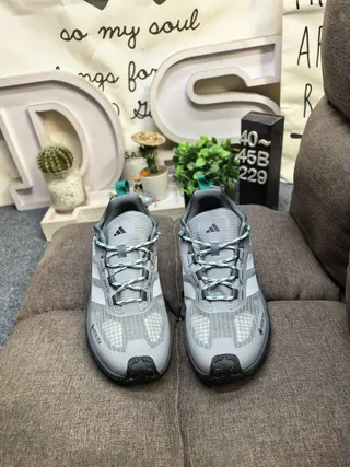 Adidas Terrex Gris Vert Silhouette GORE-TEX Imperméable Chaussures running 10