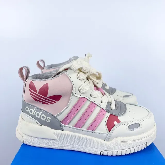 Adidas White Black Retro-Inspired High-Top Sneakers 3