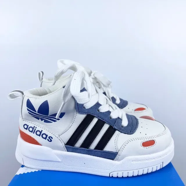 Adidas White Black Retro-Inspired High-Top Sneakers 4