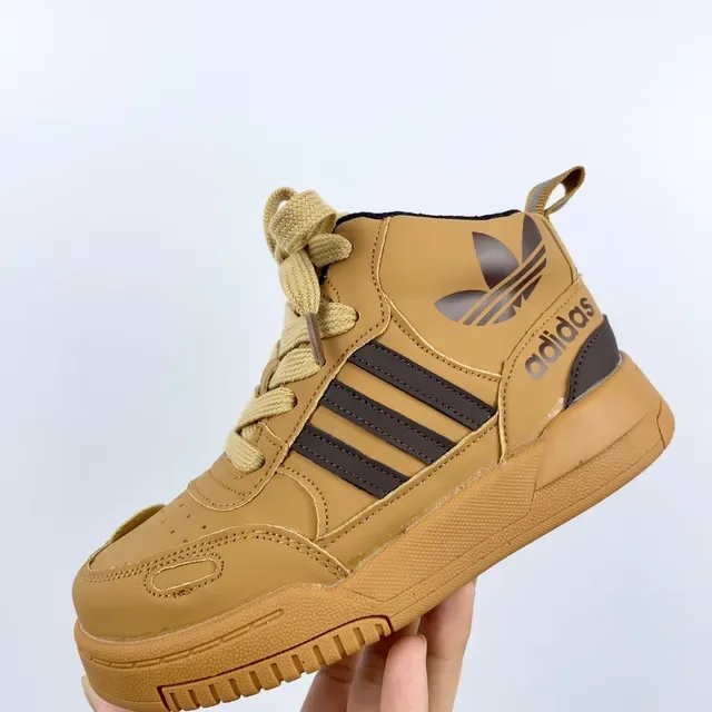 Adidas White Black Retro-Inspired High-Top Sneakers 11
