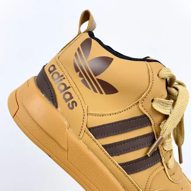 Adidas White Black Retro-Inspired High-Top Sneakers 12