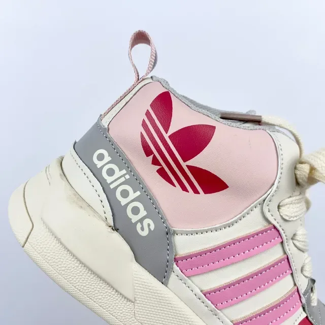 Adidas White Black Retro-Inspired High-Top Sneakers 21