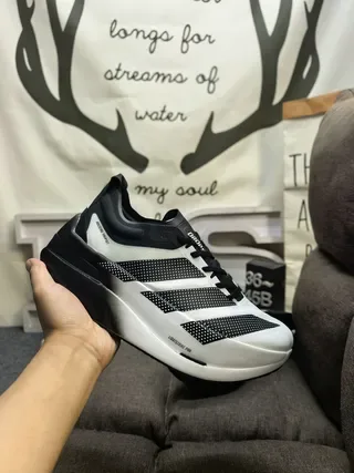 Adidas White Black Three-Stripe Side Panel Perforated Overlays Lifestyle Sneakers 5