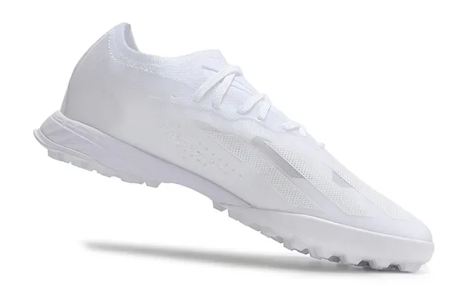 Adidas Chaussures de football avec empeine de knit monocromo blanc pour turf 2