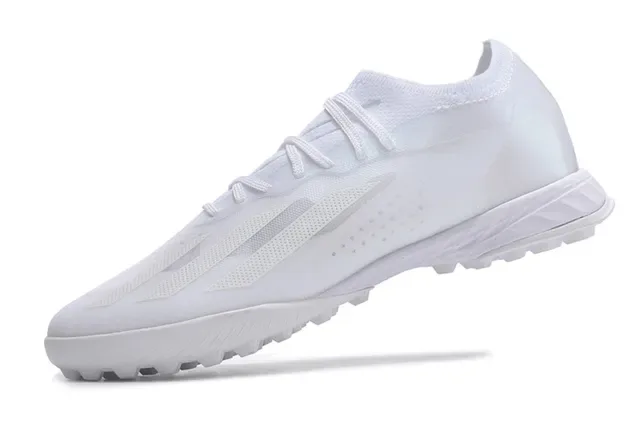 Adidas Chaussures de football avec empeine de knit monocromo blanc pour turf 3