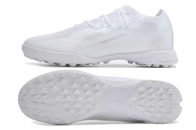Adidas Chaussures de football avec empeine de knit monocromo blanc pour turf 6