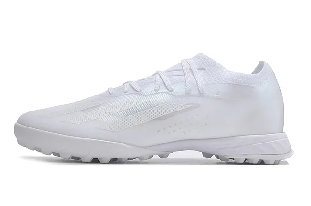 Adidas Chaussures de football avec empeine de knit monocromo blanc pour turf 7