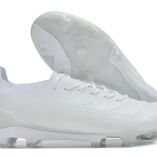 Adidas White Monochrome Textured Synthetic Upper Firm-Ground Soccer Shoes