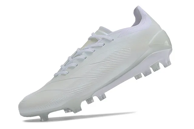 Adidas White Monochrome Textured Synthetic Upper Firm-Ground Soccer Shoes 3