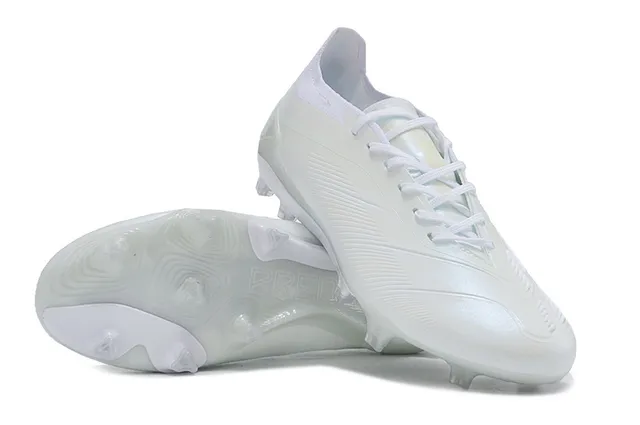 Adidas White Monochrome Textured Synthetic Upper Firm-Ground Soccer Shoes 4