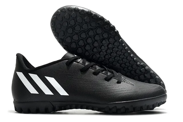 Adidas Blanc Multicolore Perforé Motif Chevron Upper Synthétique Accent Néon Lime Col Chaussures de football turf 3