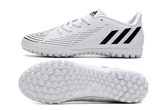 Adidas Blanc Multicolore Perforé Motif Chevron Upper Synthétique Accent Néon Lime Col Chaussures de football turf 15