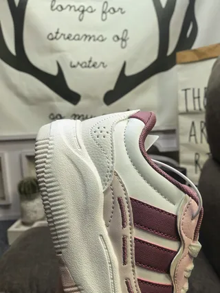 Adidas White Pink Low-Top Layered Upper Chunky Sneakers 3