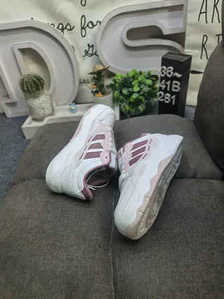 Adidas White Pink Low-Top Layered Upper Chunky Sneakers 6