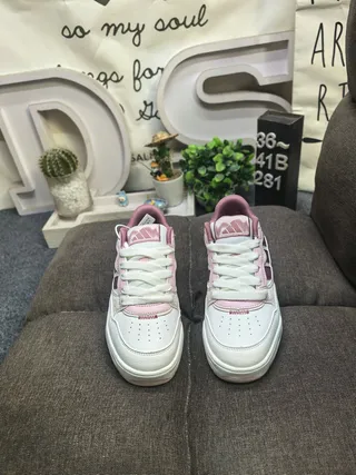 Adidas White Pink Low-Top Layered Upper Chunky Sneakers 10